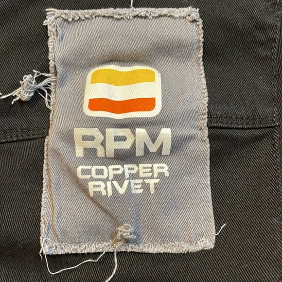 Copper Rivet Motor Sport Patch Black Jeans 36x32 - Picture 3 of 12